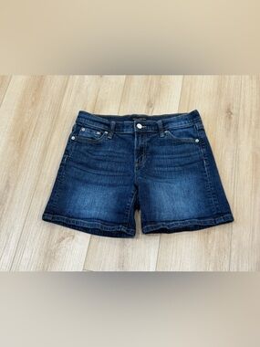 Banana Republic Denim Shorts Size 2 Dark Wash Mid Rise Stretch Jean Shorts